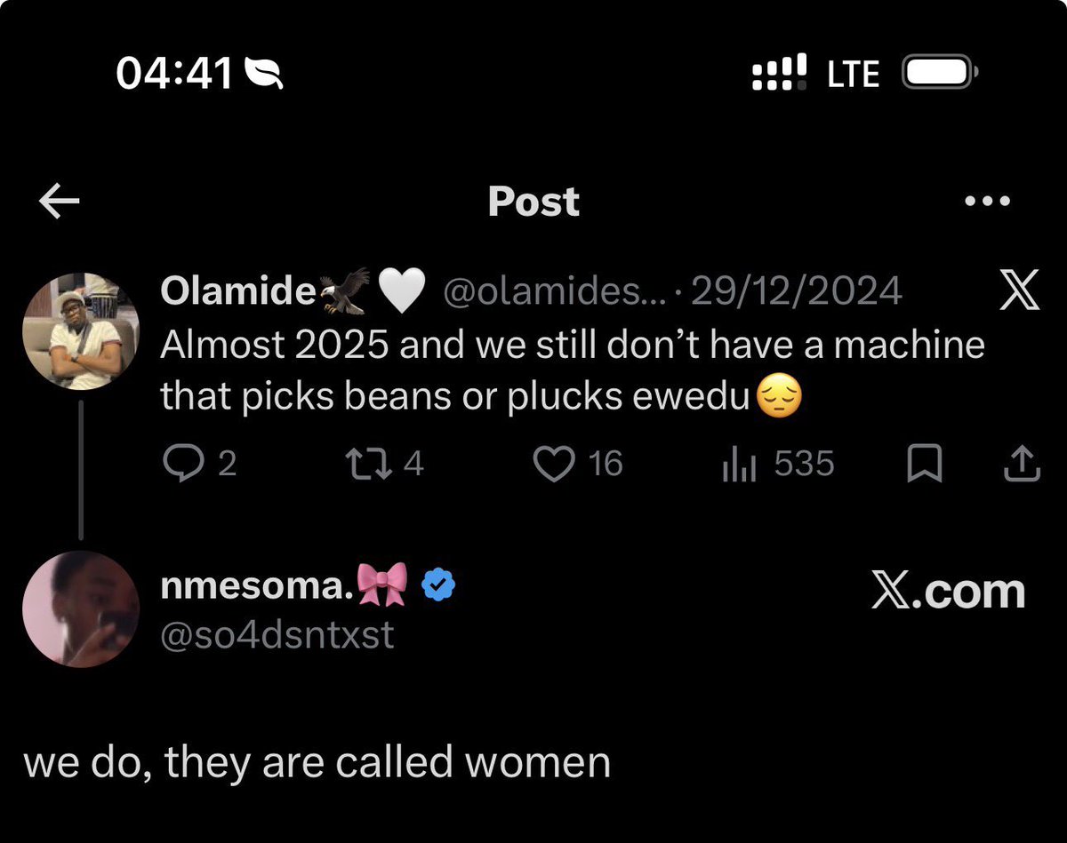 What an odd thing to say.