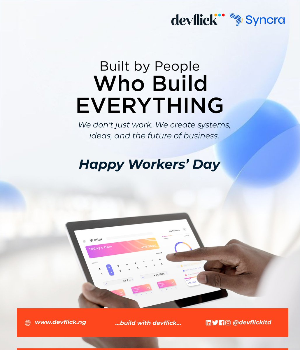 devflickltd's tweet image. At Devflick Ops Limited, work isn’t just tasks.
It’s systems. Platforms. Innovation.

Today, we celebrate the people building what’s next.
Happy Workers’ Day
#ProductManagement #trtsporstüdyosu #Mayıs #1mayisemekvedayanismagünü #taksimmeydanı #nigeria2027
