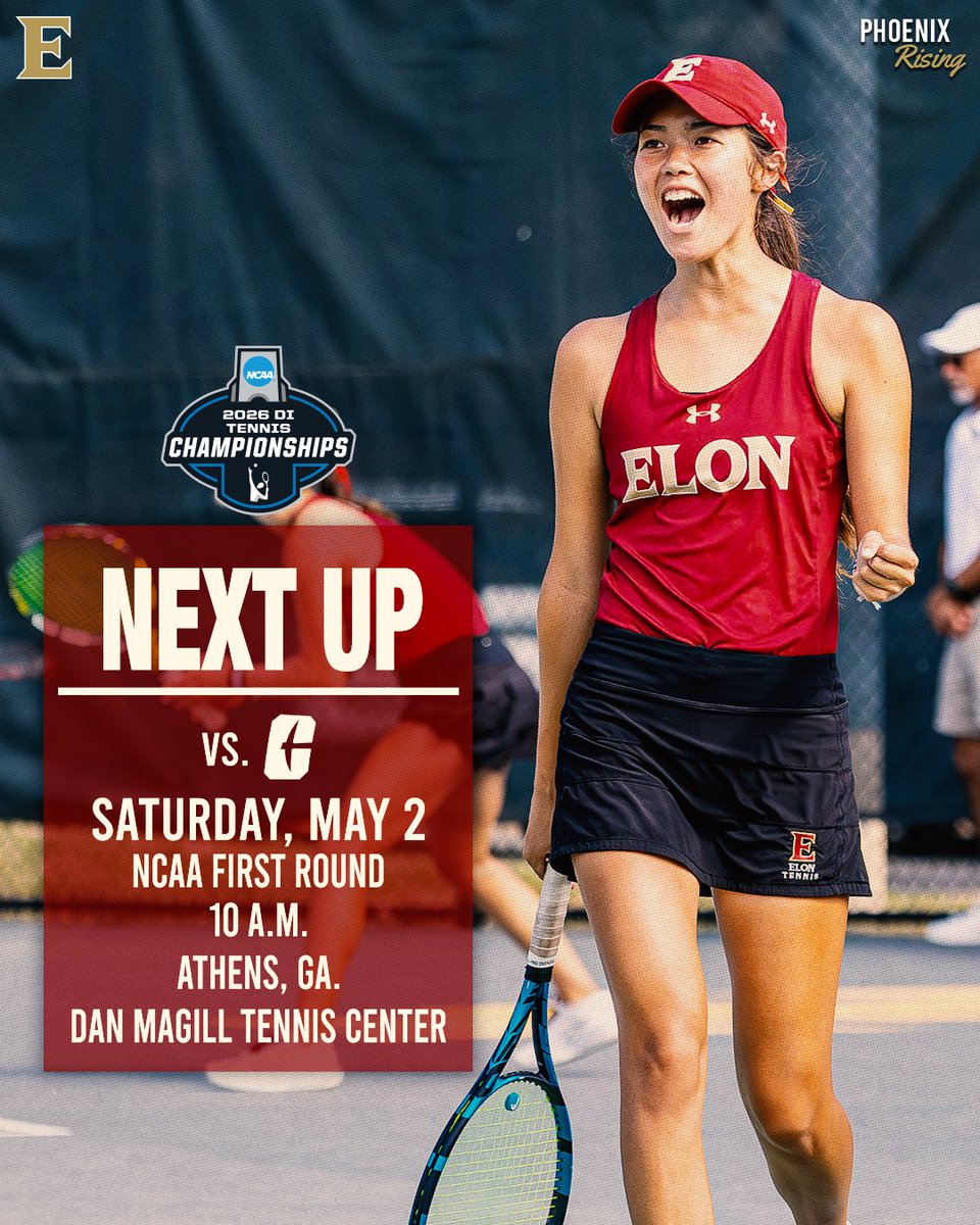 ElonWTennis's tweet image. Dancing tomorrow in Athens 🕺

📰 Preview | tinyurl.com/bdd9922h
🏆 Tournament Central | tinyurl.com/yc8att3y

#PhoenixRising | #EUWT