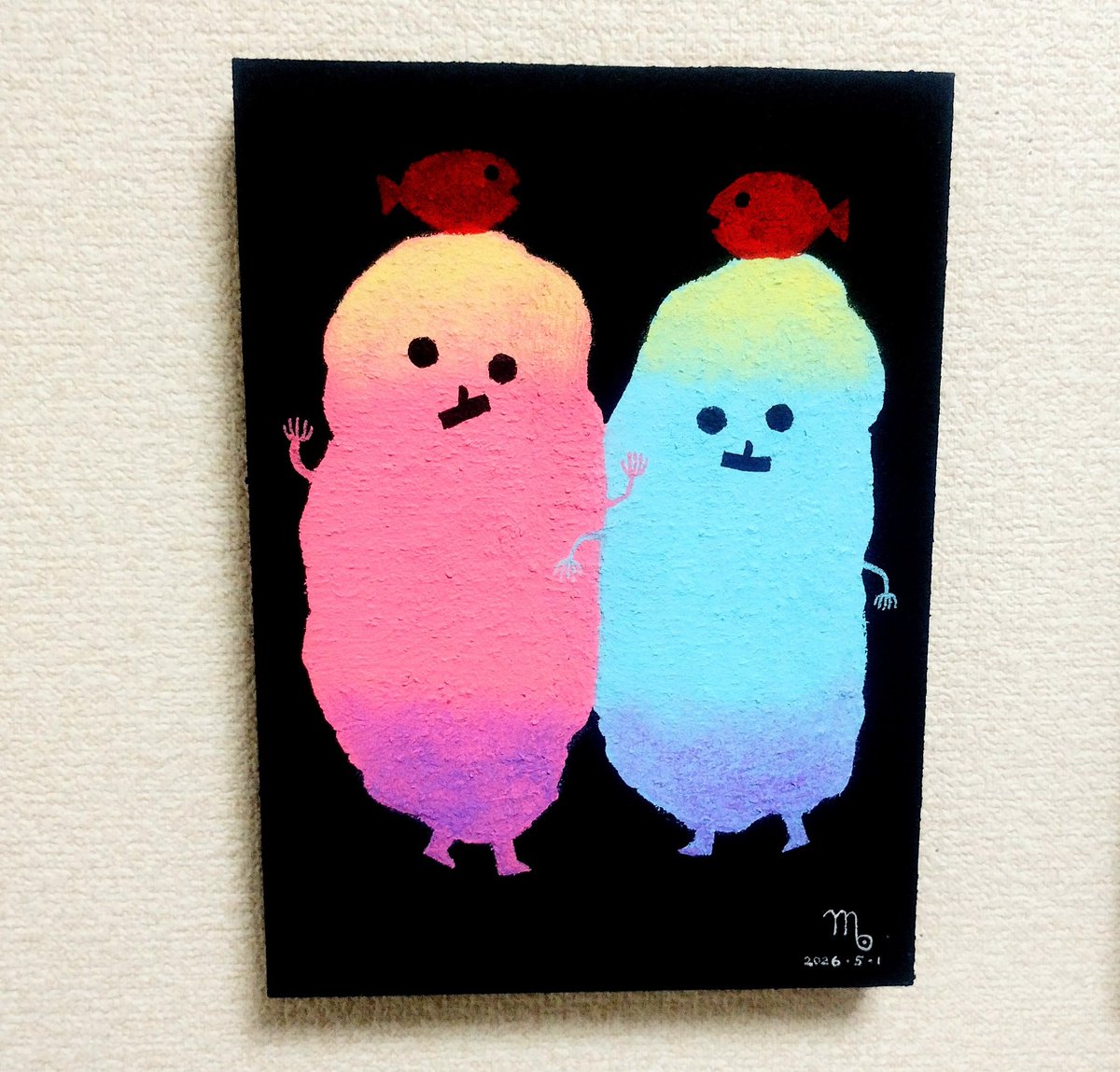 IKKAIart's tweet photo. 僕の宇宙シリーズ
「仲良し」
アクリル絵の具
パネル
#art https://t.co/UhHuzymOfx