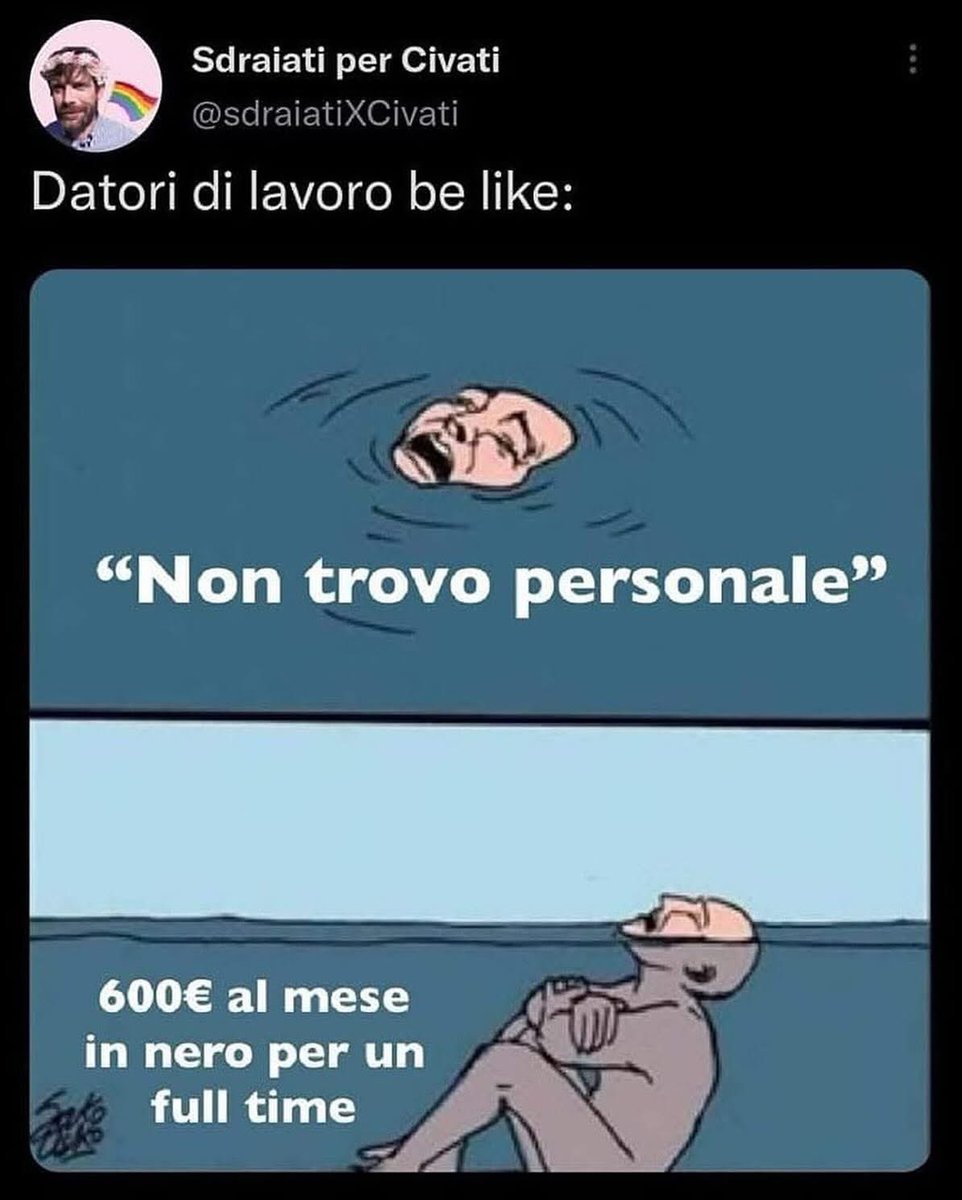 Sono passati anni da quando gli <a href="/sdraiatiXCivati/">Sdraiati per Civati</a> hanno pensato questo meme, purtroppo ancora attualissimo. #1maggio