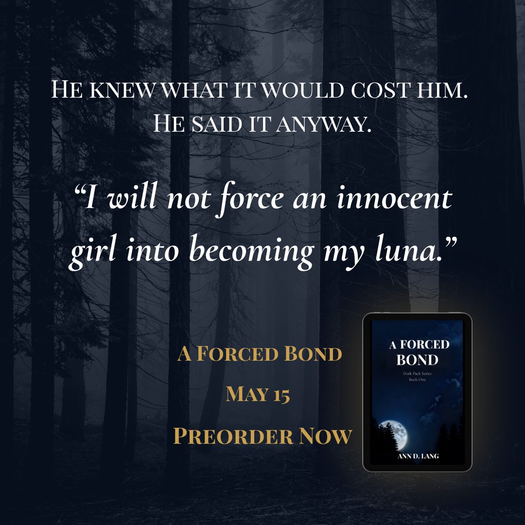 nicolerko's tweet image. 📣 𝐏𝐑𝐄𝐎𝐑𝐃𝐄𝐑 𝐍𝐎𝐖 ☞ A Forced Bond (Dark Pack Series #1) by Ann D. Lang is releasing in 𝐓𝐖𝐎 𝐖𝐄𝐄𝐊𝐒 #PreOrder today
☞ mybook.to/ForcedBond_ADL