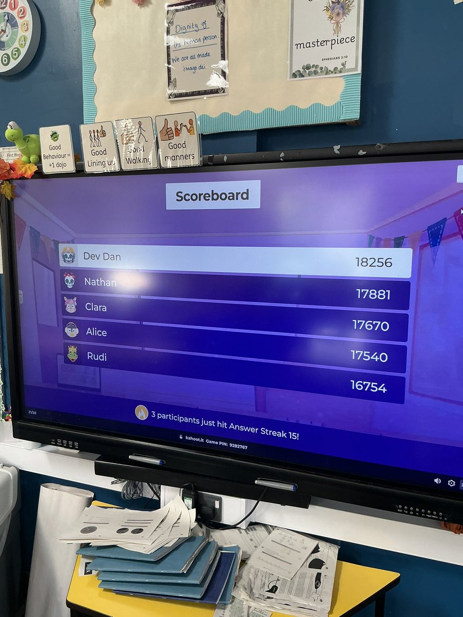 StMaryB17's tweet image. #year6 sats revision is getting fun with SPAG kahoot revising word classes and tenses