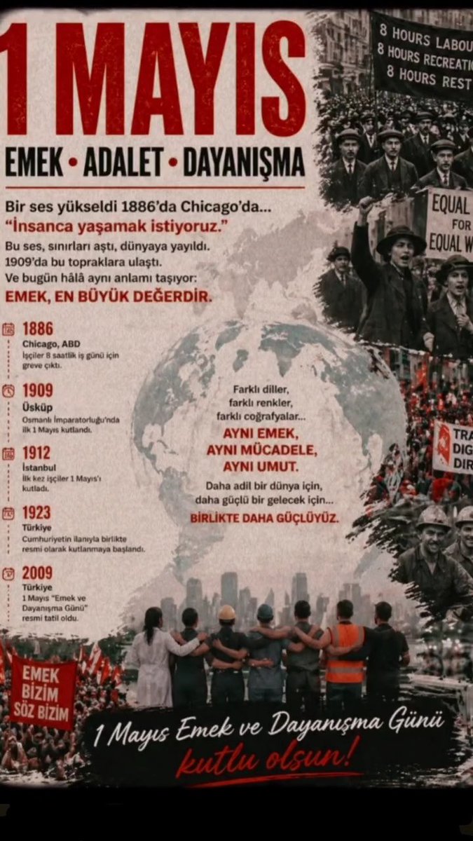 LEYLATRKASLAN1's tweet photo. #1Mayıs İşçinin ve Emekçinin Dayanışma Günü Kutlu Olsun...

#1Mayıs https://t.co/blhtiZztGe