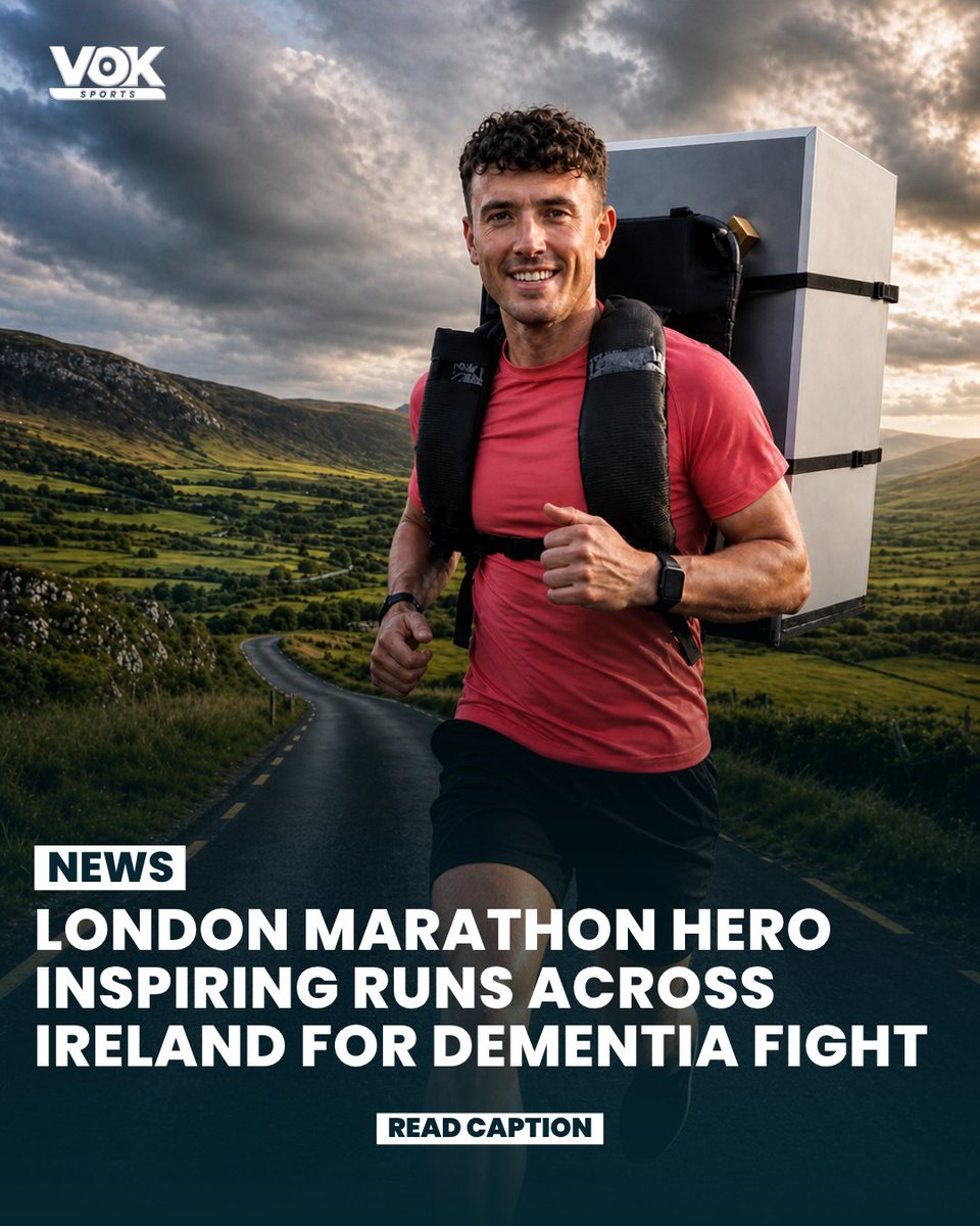 voksports's tweet image. A London Marathon hero is inspiring many by running across Ireland to raise awareness for dementia, showing how sport can be used as a powerful platform for social impact and meaningful change.

#LondonMarathon #DementiaAwareness #SportsNews
