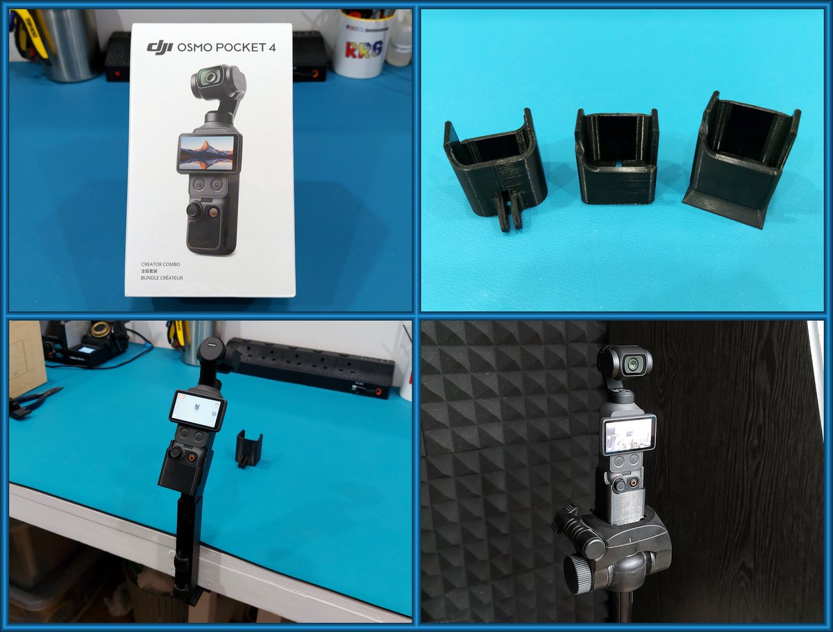 Four_X_2K3's tweet image. My new camera has arrived, The #DJI #OSMO Pocket 4. I was recording in 4K 25fps (Sony FDR-AX53). I now have a camera to do both my head and bench shots and can record in 4K 60fps 10-Bit D-LOG. My YouTube Videos will now be in 4K 60fps and in stunning High Dynamic Range, #HDR10.