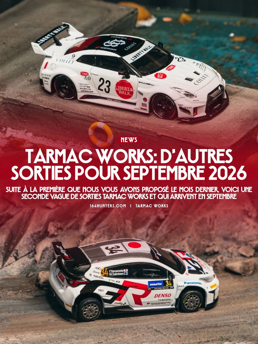 164hunters's tweet image. 🇫🇷 Tarmac Works: La seconde vague de sorties de Septembre 2026
🇯🇵 ターマック・ワークス：2026年9月発売の第2弾
🇺🇸 Tarmac Works: The second wave of releases in September 2026
---
#TarmacWorks #Toyota #Nissan #LibertyWalk #LBWK #Porsche
▶ Lien en commentaire