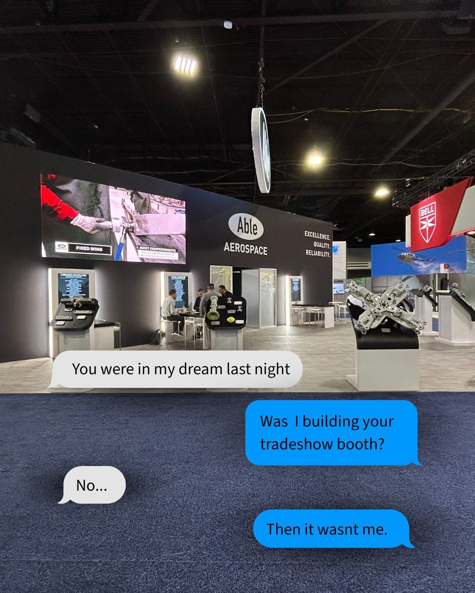 Hwy85Prod's tweet image. I saw you in my dream last night... 💭 💤

If your exhibit wasn’t turning heads, it must have been someone else.

#isawyouinmydream #tradeshowbooth #brandexperience #marketinghumour
