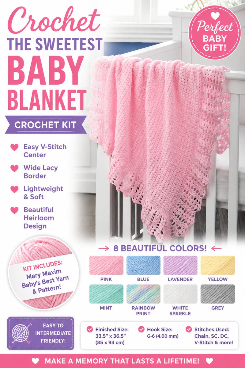 shoppingdrawer's tweet image. Crochet the Sweetest Baby Blanket – Easy Kit with Lacy Border craftdrawer.com/crochet-the-sw…

#crochet #crocheting #baby
