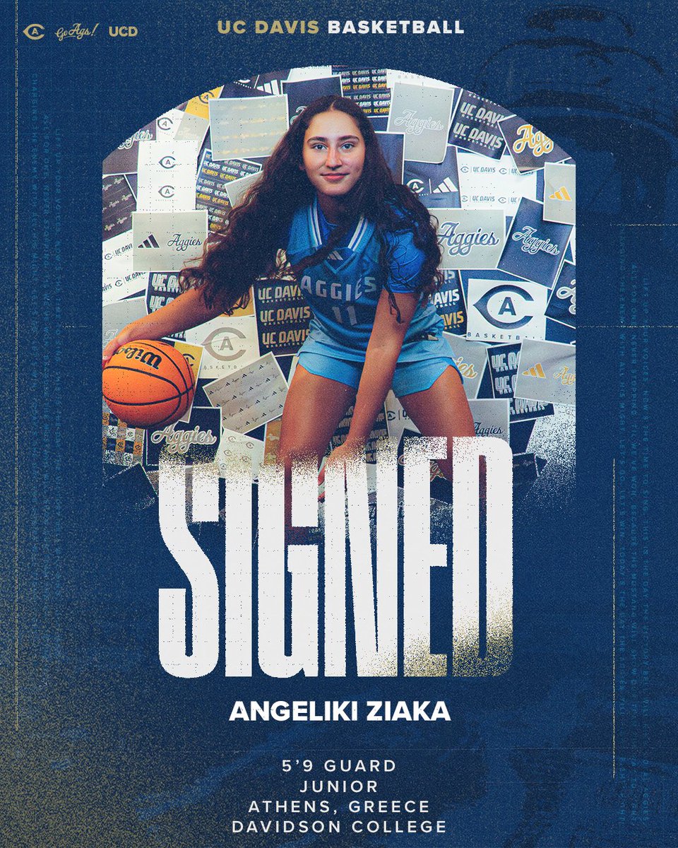 ucdaviswbb's tweet image. Welcome to Aggie Nation, Angeliki 🥳

⚡️ Comes to the Aggies from Davidson
⚡️ 2025 WCC All-Rookie Team
⚡️ Former U18 Greek National Team Captain

#GoAgs