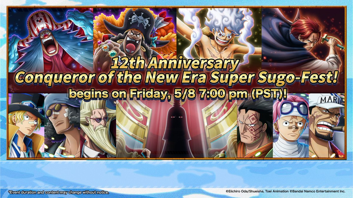 ONE_PIECE_TC's tweet photo. Thank you for watching the OPTC Letter!
We hope you are excited for the 12th Anniversary characters and events🔥

You can rewatch the Letter here:
https://t.co/BM5n0dFvk5

#ONEPIECE #OPTC #OPTC12th https://t.co/lRaD2t9QrG