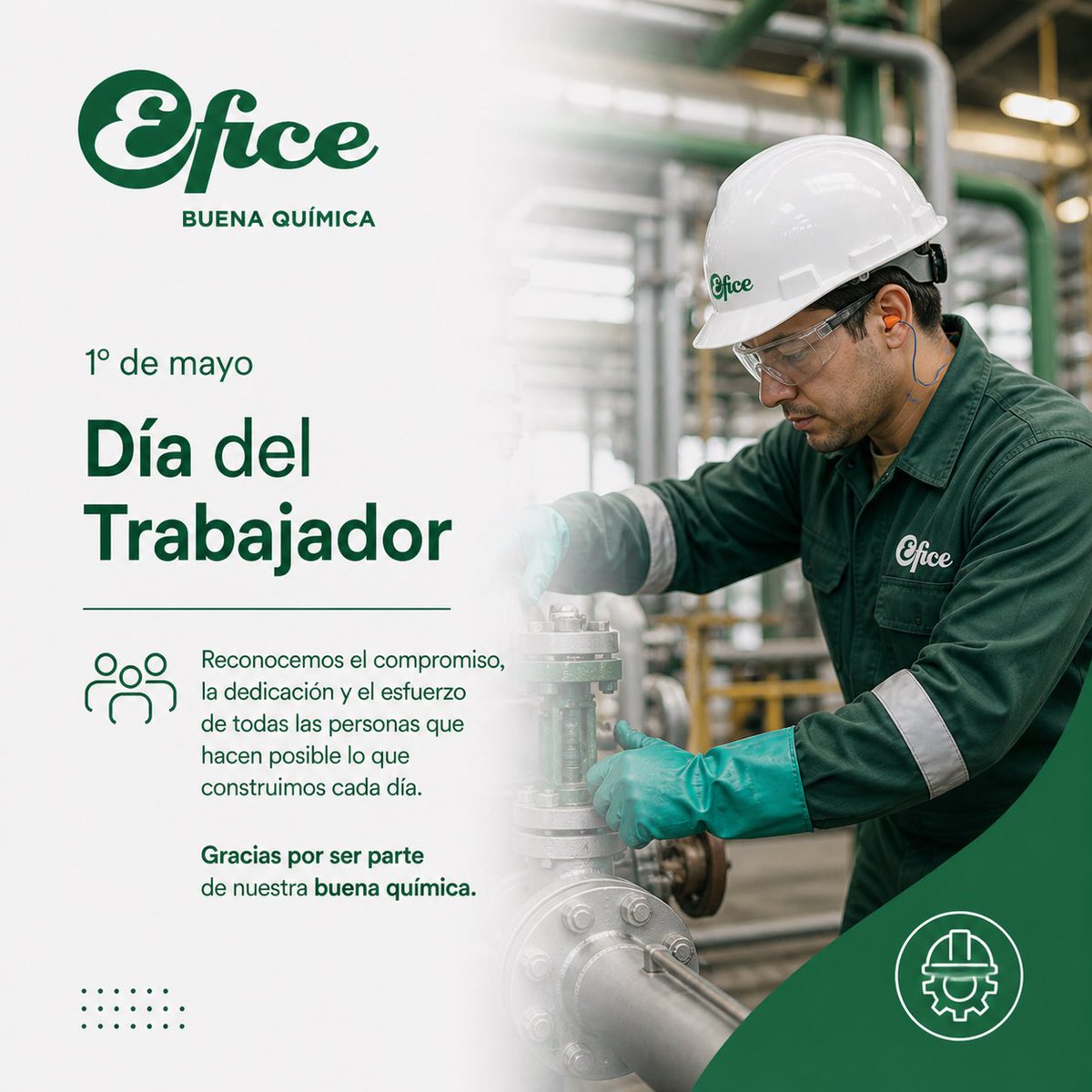 Efice_uy's tweet photo. Hoy es el Día del Trabajador.

En EFICE, reconocemos a quienes con compromiso y profesionalismo hacen posible nuestro trabajo cada día.

Las personas hacen la diferencia. https://t.co/lTqnBaOrT4