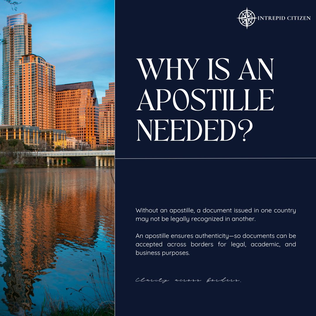 IntrepidC53811's tweet image. Without an apostille, documents can be rejected across borders—delaying critical processes.

An apostille ensures recognition, making global movement possible.

Intrepid Citizen
The World Your Way

#Apostille #GlobalMobility