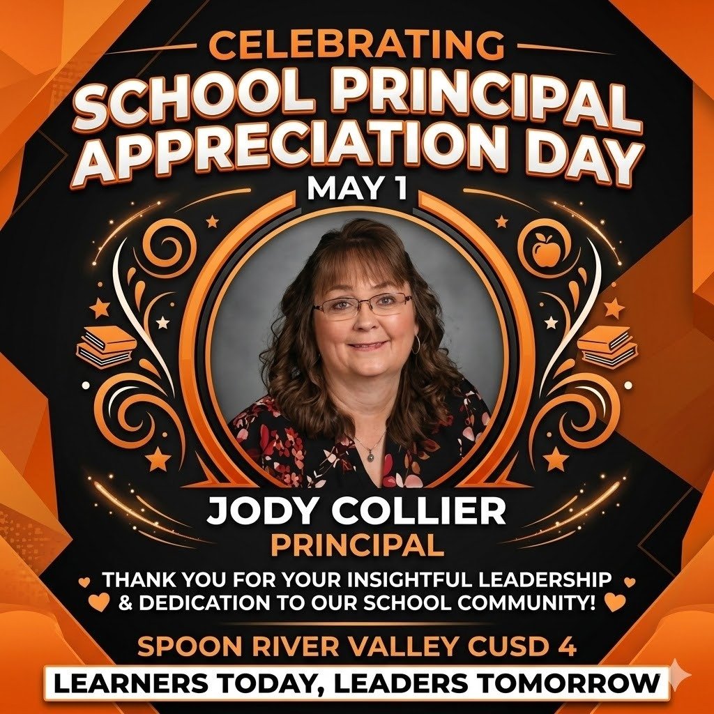 SRV_CUSD_4's tweet image. May 1st is Principal Appreciation Day and we are fortunate to have one of the best. Here is celebrating you, Mrs. Collier! Thanks for all you do!
#4teamvalley #IPA