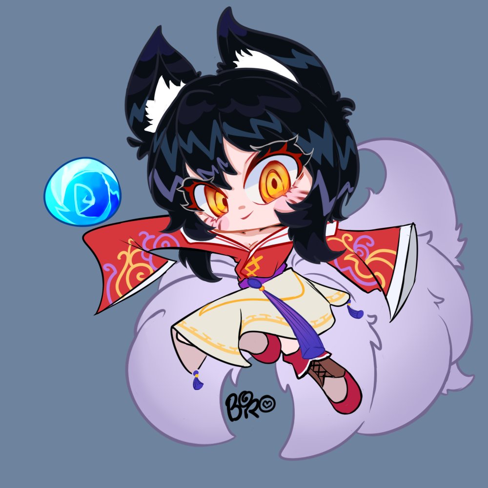 Ahri chibi or smt idk I kinda like how this one turned out
