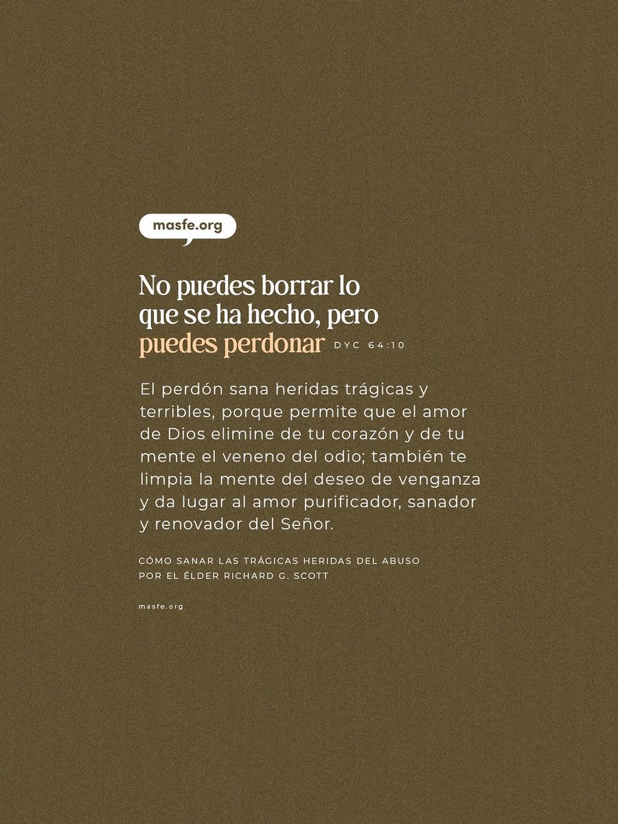 Masfe_org's tweet photo. Perdonar es una de las cosas más difíciles de la vida y es que nadie está preparado para perdonar cuando te lastiman, pero el perdón te quita la carga, sigue el ejemplo del Salvador y elimina el odio de tu vida. 
#perdon #perdonar #inspiracioncristiana https://t.co/MM9C0t8GMp