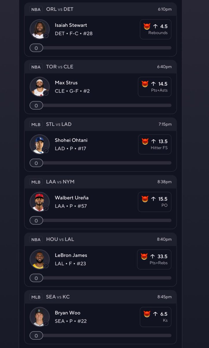 KillaPicks_'s tweet image. 😈6️⃣ #Same24Squad #GamblingX #Prizepicks
