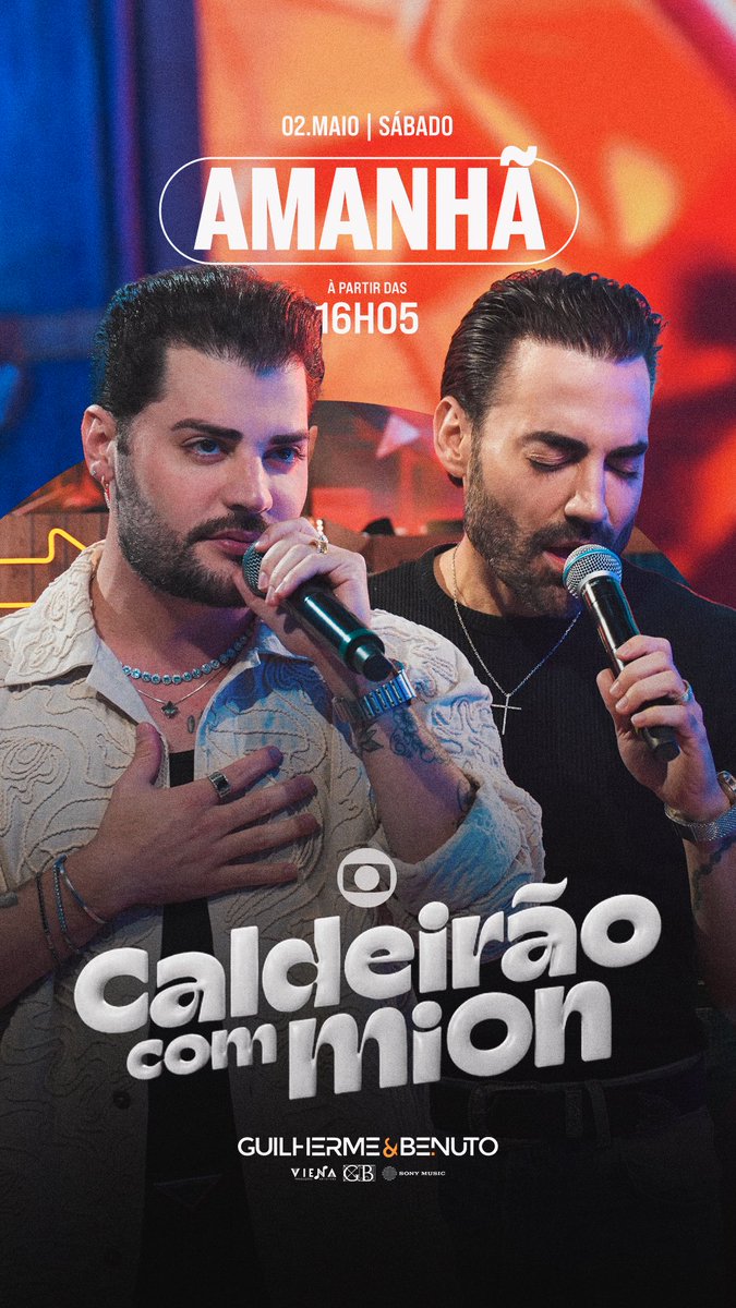 Lembrando que amanhã os meninos vão estar no <a href="/caldeiraomion/">Caldeirão</a> à partir das 16:05! Não percam ❤️
