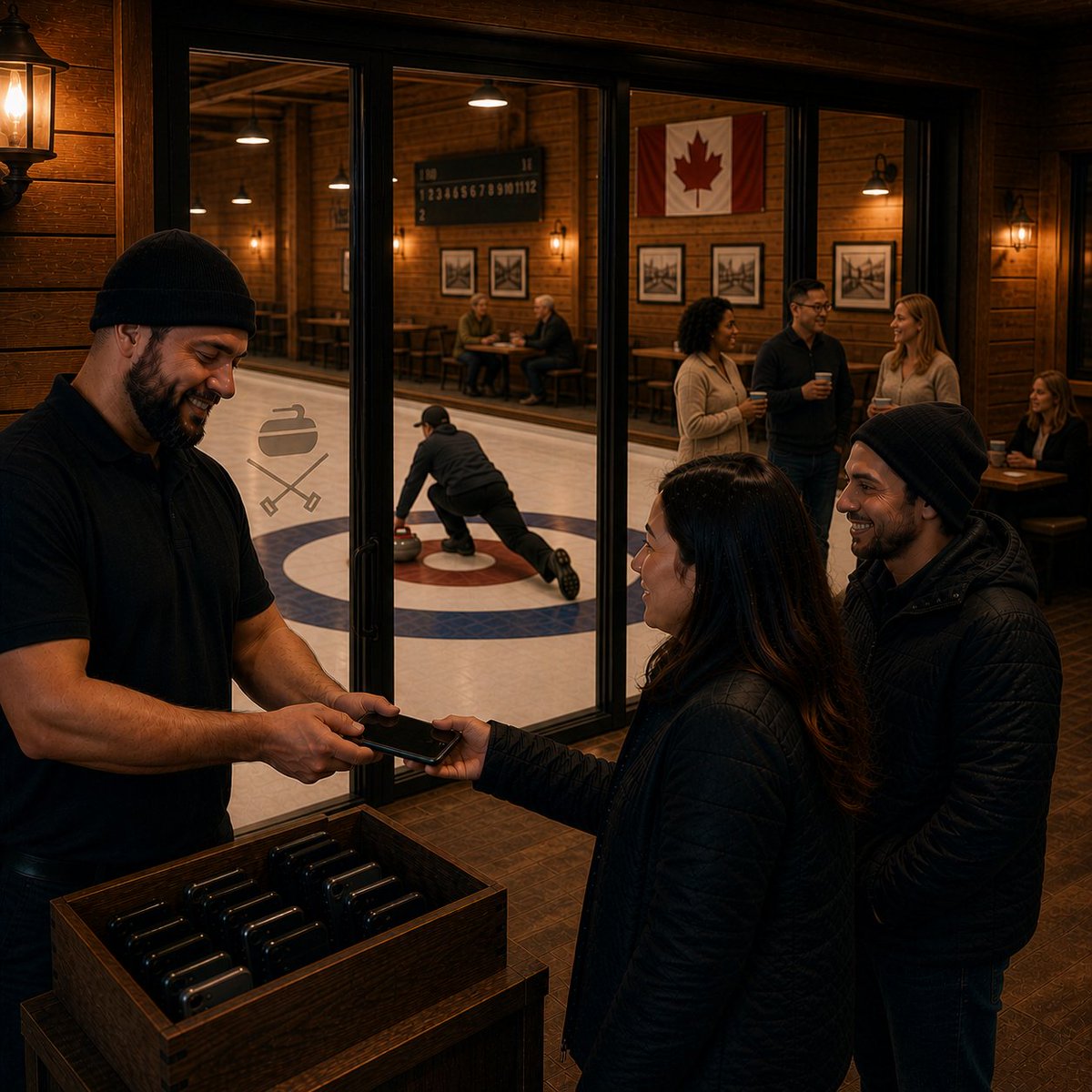 bobbyraydotca's tweet photo. The future of curling need not be very futuristic at all. Curling has a unique opportunity to position itself as analog in an overwhelmingly digital society.

I predict that clubs increase in popularity as places where people check devices at the door &amp; connect in the real world. https://t.co/D3AVKZ5O2j