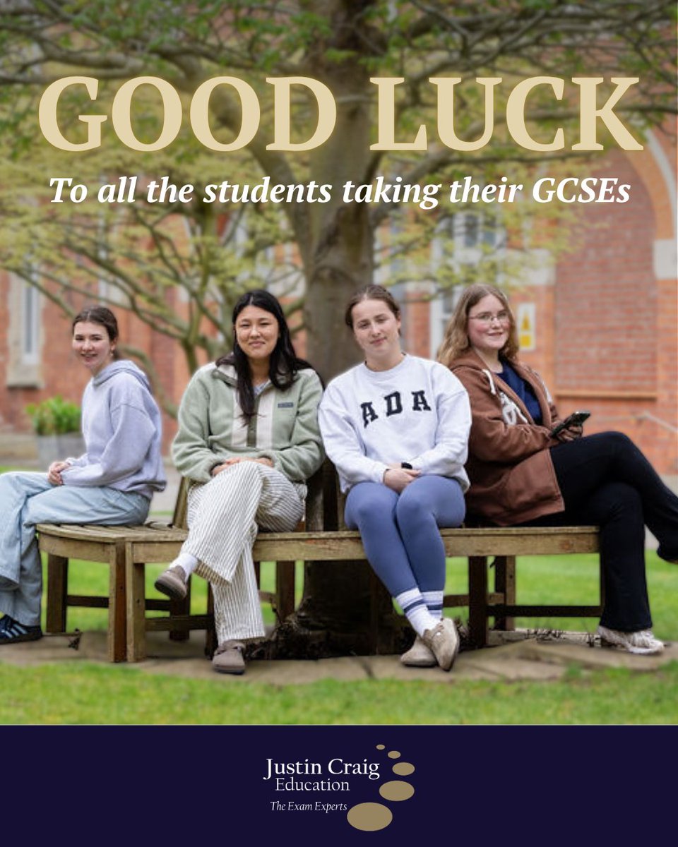 JustinCraigEd's tweet photo. Good luck to all our students sitting their GCSE exams🌟
Trust your revision, back yourself and go smash it💪 https://t.co/quHgukpVKK