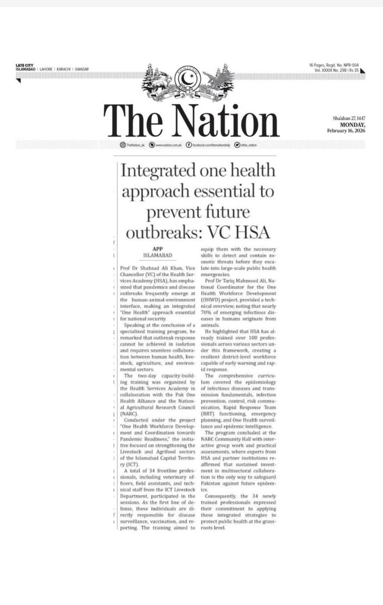 ONE HEALTH PAKISTAN tweet media