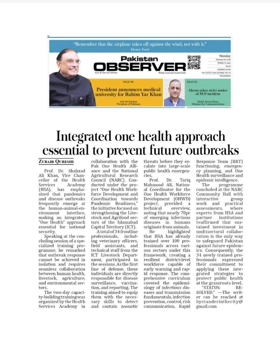 ONE HEALTH PAKISTAN tweet media