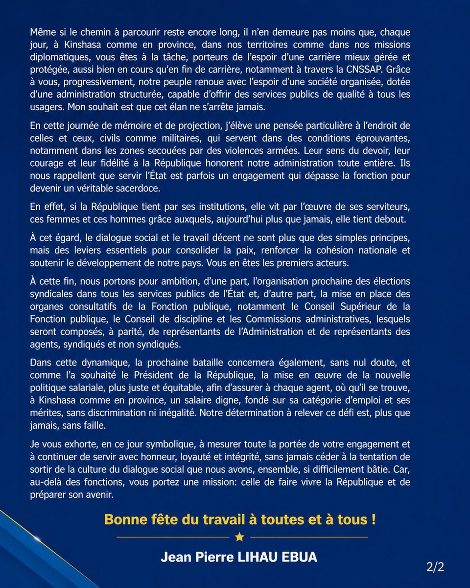 Ministère de la Fonction Publique - RD Congo 🇨🇩 tweet media