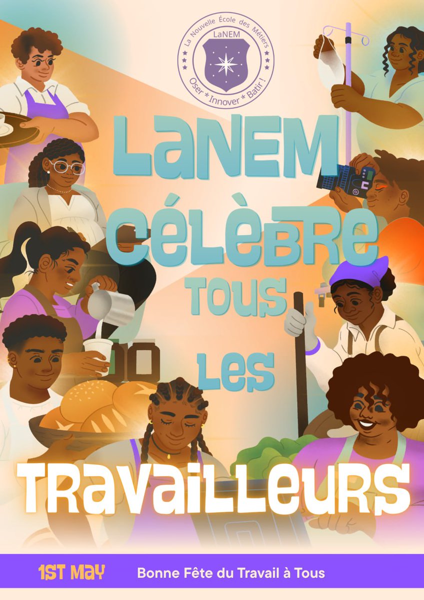 lanem_edu's tweet photo. Bonne fête du travail à toutes et à tous ! 

Chaque métier compte.

Honneur à celles et ceux qui bâtissent le quotidien avec passion et engagement.

📞 +229 01 54 54 50 54
📧 bonjour@lanem.bj

#LaNEM #FeteDuTravail #1erMai #solidarite #Benin #France #Ghana https://t.co/XMNSsBNqAq