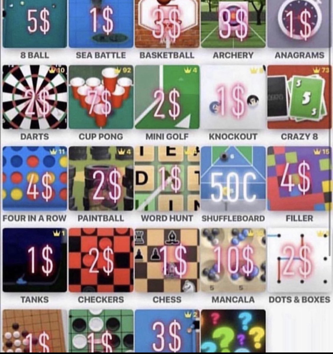 timmy115867's tweet photo. iMessage games for $money (❤️) https://t.co/eS4rZuyrrT