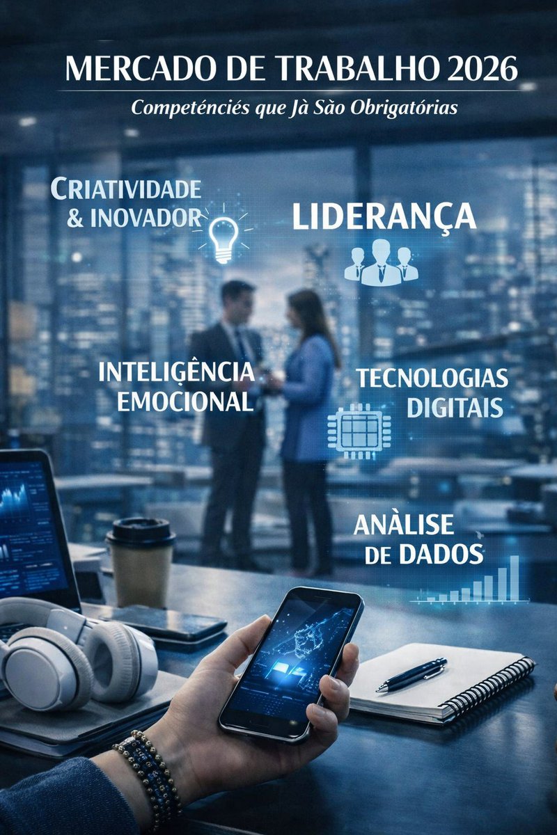 Magazine_W's tweet image. 💡Competências obrigatórias — não são opcionais.
A economia mudou, as carreiras também. Fica atento.

Estas são as skills que já definem quem avança no mercado de trabalho. 
Sabe mais em wmagazine.pt/mercado-de-tra… #Trabalho #Mercado #Global #Digital #Skills