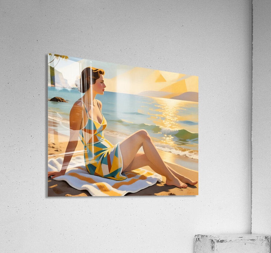Esmonbijouart's tweet image. Nothing says summer like golden sand, gentle waves, and a retro swimsuit that captures the light. This vintage-inspired digital art piece brings timeless serenity to your space. Escape to the coast. 🏖️  #RetroArt #VintageVibes #SerenityNow #BeachAesthetic #DigitalArtShop
