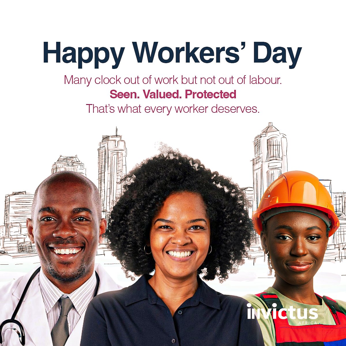 InvictusAfrica's tweet photo. Celebrating everyone who works tirelessly every day to build, support, care, create, and survive.

To every worker in Nigeria within and outside Invictus Africa, your efforts matter, your impact is seen, and your hard work is valued. 

May your labour continue to yield meaningful results and brighter opportunities ahead.

Happy Workers’ Day!

#HappyWorkersDay #WorkersDay #CelebratingWorkers