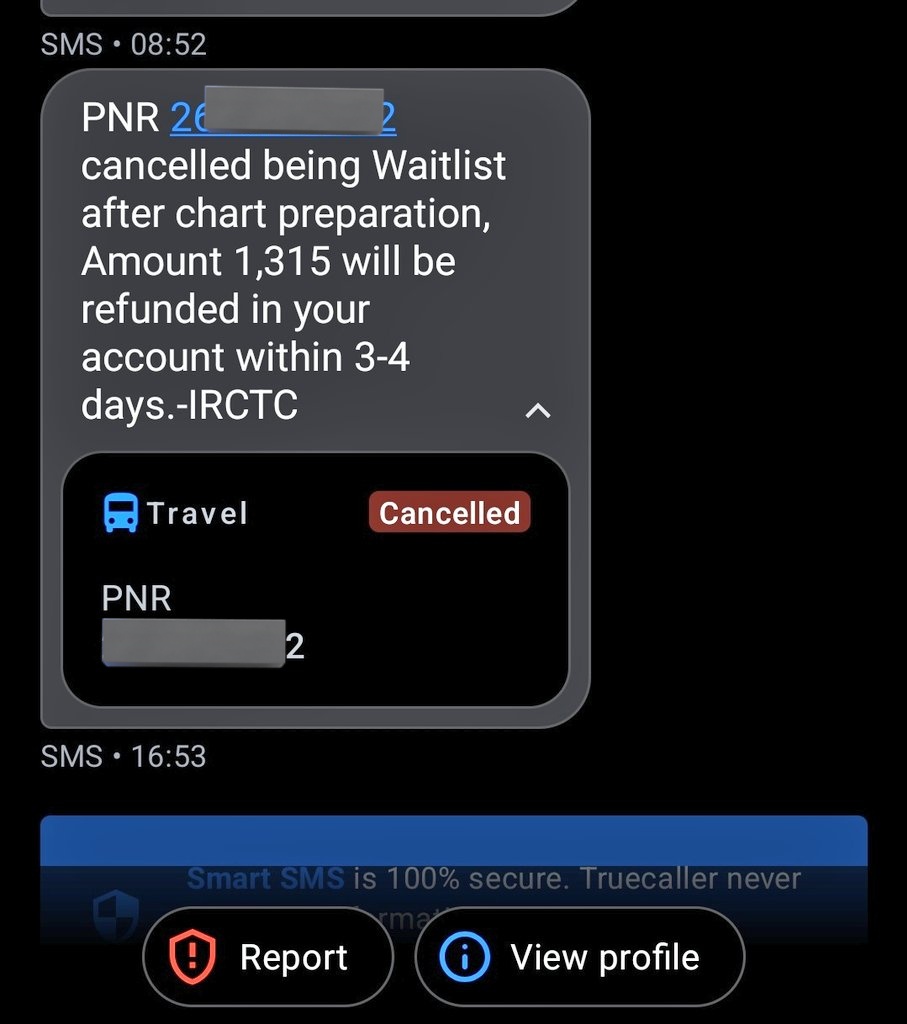 legallykunal_'s tweet photo. I have booked my Ticket in 3rd AC from Delhi to Gaya for 01.05.2026. Unfortunately, due to huge rush maybe, it got auto-cancelled as wait-listed. However, for this Indian railway charged Rs. 88.60 from me (to us!), only because I have booked the ticket even though it's not got... https://t.co/QeM4wm3pq3