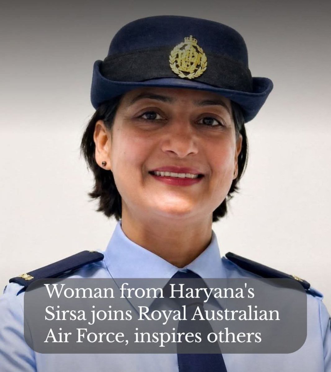 JantaD72269's tweet image. Neha Sahu, 37, from Ding Mandi (Sirsa), becomes a logistics officer in the Royal Australian Air Force-an inspiring milestone for her community and young girls. #WomenEmpowerment #Inspiration #BreakingBarriers