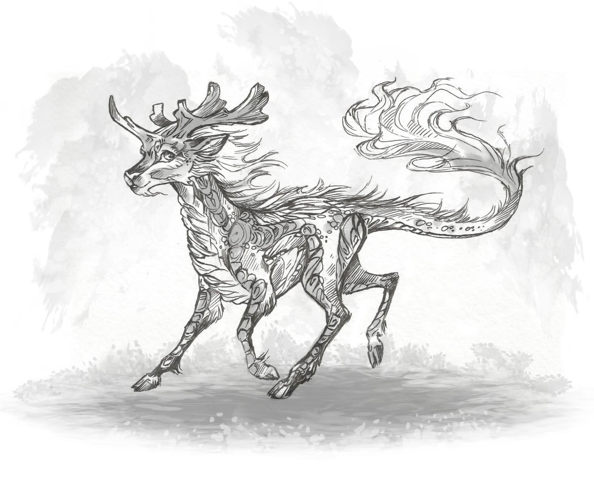 Taski_Guru's tweet image. Line art of fantasy kirin adoptables (closed)
#lineart #kirinoc #unicornoc #line_art #forest_spirit #equine #qilin