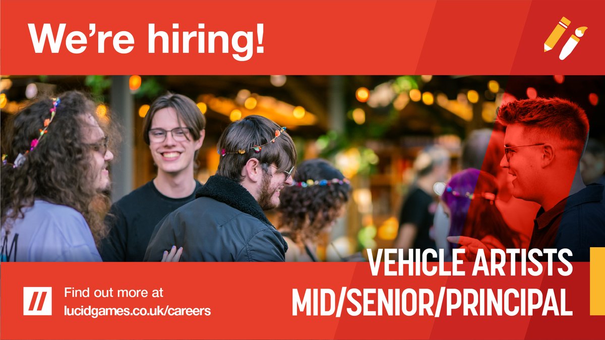 LucidGamesLtd's tweet image. We're #hiring multiple Vehicle Artists✨

Join Team Lucid and create high-quality vehicles for an exciting AAA project, working with a talented, collaborative team. 💙

Find out more and apply below: 
bit.ly/4t4xkGv

#gamedevjobs