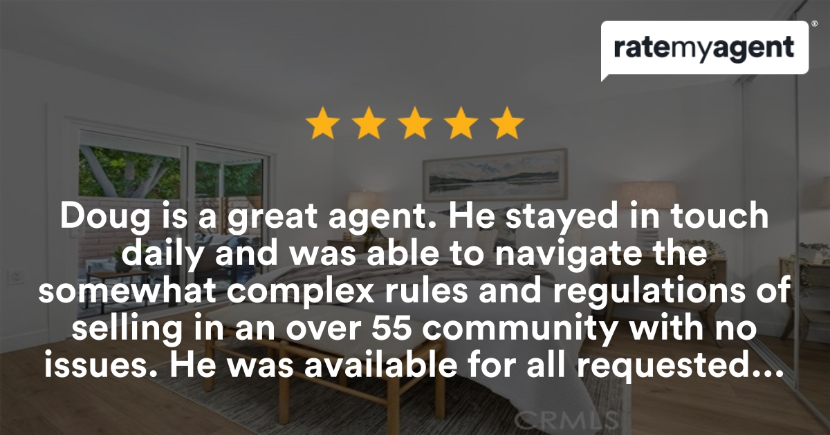 Doug_WathenRE's tweet photo. My latest RateMyAgent review in Laguna Woods.
CA 01439710

...
#ratemyagent #realest5🛌 2 🛀 2 🚘 22 bed | 2 bath | 2 carate #lagunaniguel #lagunabeach #danapoint #missionviejoDoug was excellent to work with. https://t.co/nJusEHaemy