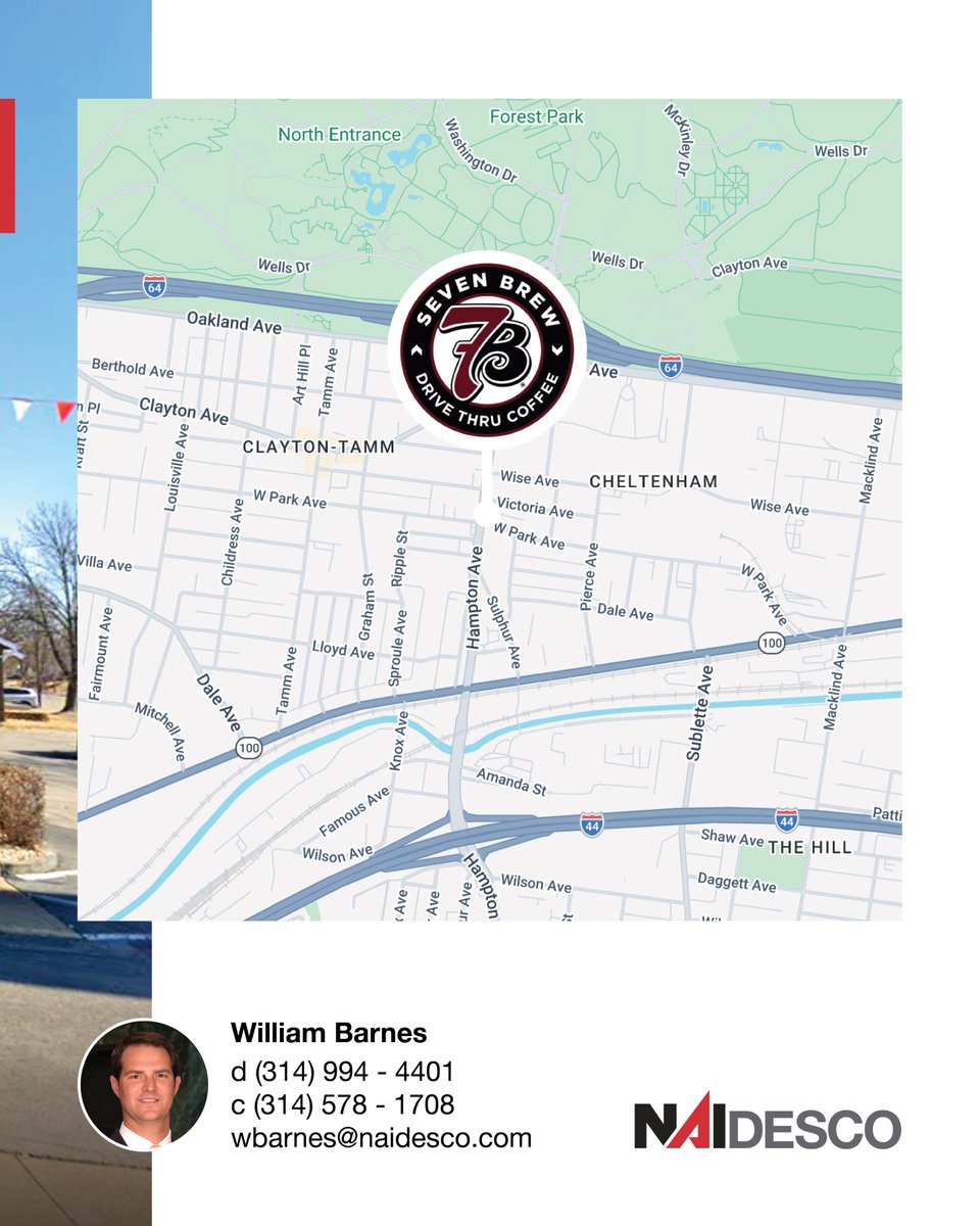 naidesco's tweet image. 7 Brew Coffee is coming to Hampton Avenue! ☕🚗

Bill Barnes had the pleasure of representing the landlord of the former Jack in the Box at 1232 Hampton Ave in successfully ground leasing the site to 7 Brew Drive Thru Coffee. #naidesco #cre #retail #stlouiscre #groundlease #7brew