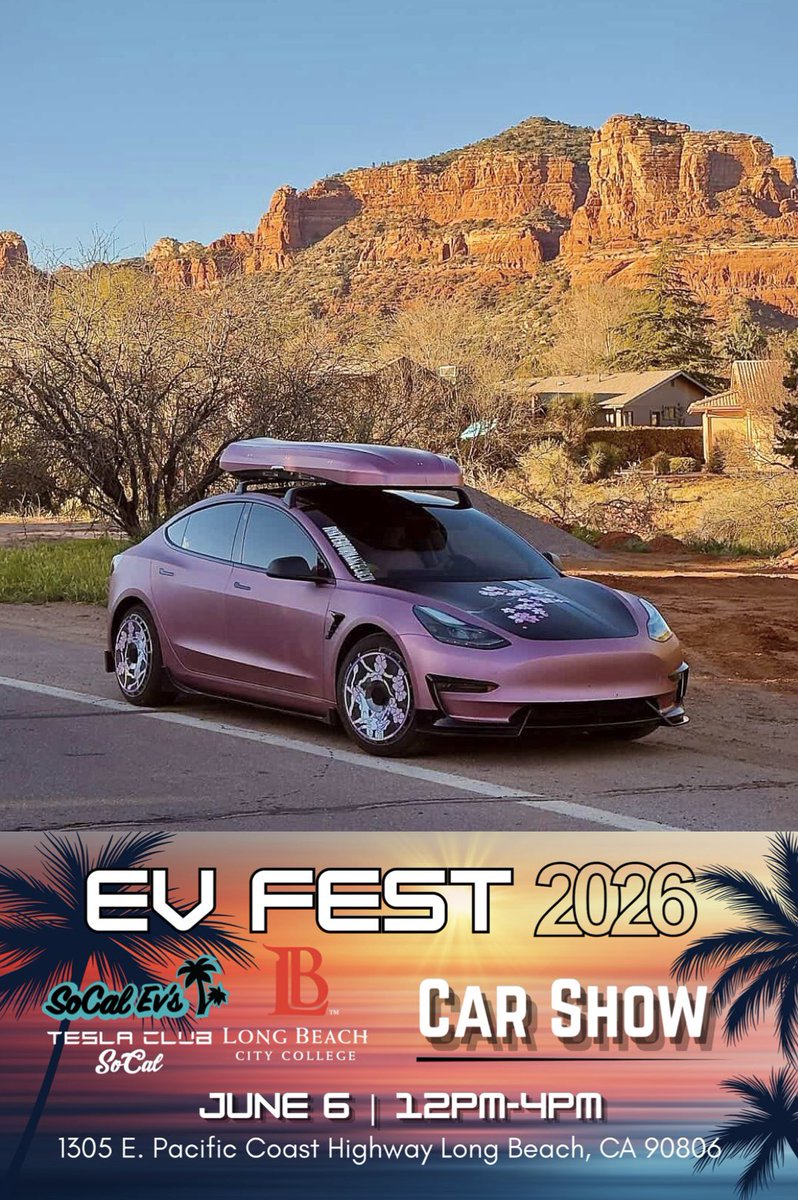 TeslaClubSoCal's tweet photo. EV FEST Car Show! 
CONFIRMED: @sylvi_the_ev on IG 

#evfest #socalevs #teslaclubsocal #fthepump https://t.co/fpdUyR4ZCm