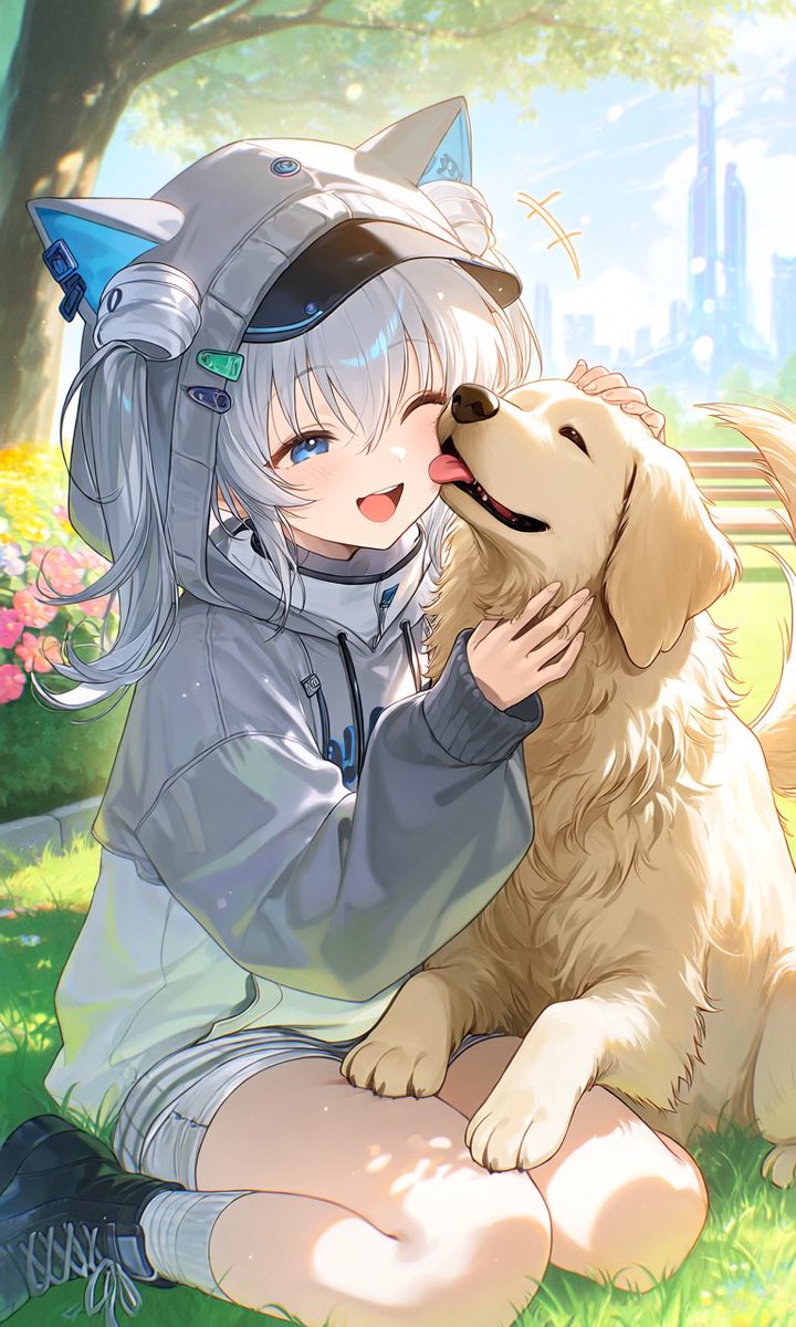 mazi_mazi_1's tweet image. ワンちゃんとエヌちゃん

勝利の女神：NIKKE N102(エヌ)

#NIKKE
#NIKKEfanart
#AIイラスト