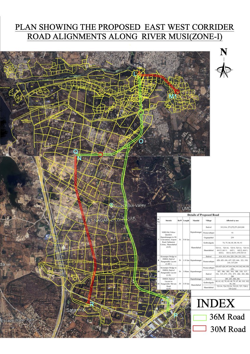 Musi Alignment Map Alignment of these link roads for connecting ORR with Musi's East West ...
