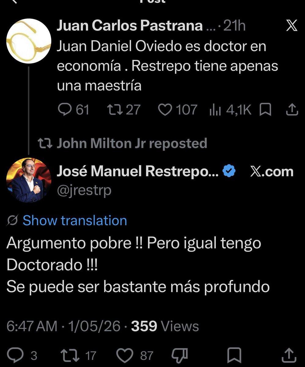Cachetada con la mano abierta de nuestro vicepresidente, al cuñado de Paloma Valencia.