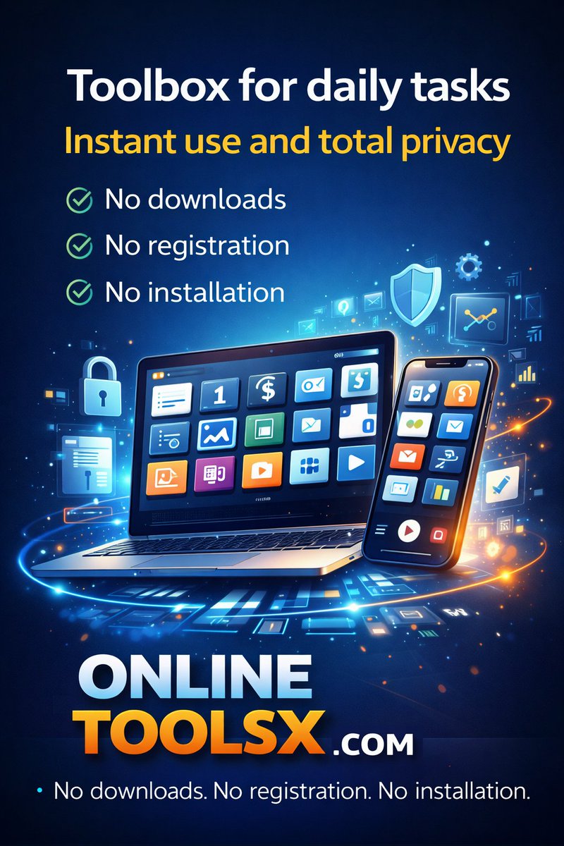 onlinetoolsx.com (The Privacy-First Tools) tweet media