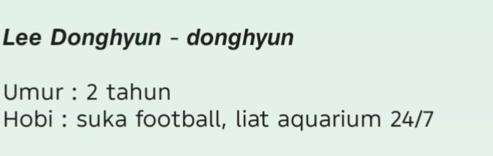 Fix0ne's tweet image. Lee Donghyun - as seoksoo kid

#funfact suka nyanyi di rumah, suka ikan. Dan jago main football
