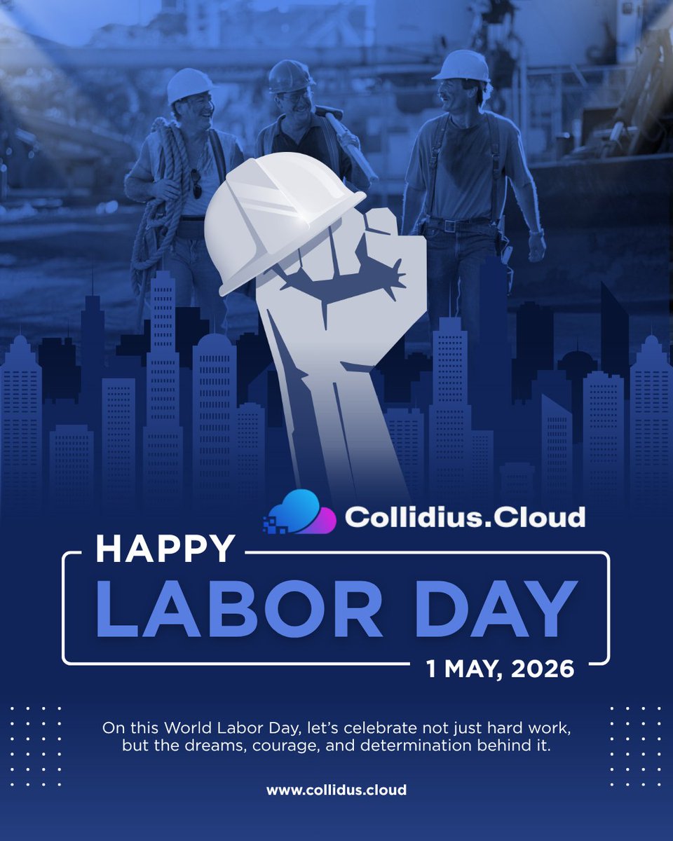 collidiuscloud's tweet image. Today, we celebrate the hard work, dedication, and resilience that build our world.

To every worker, every dreamer, every doer —
 Happy Labor Day! 👏

#LaborDay #RespectWorkers #HardWorkPaysOff #CelebrateEffort