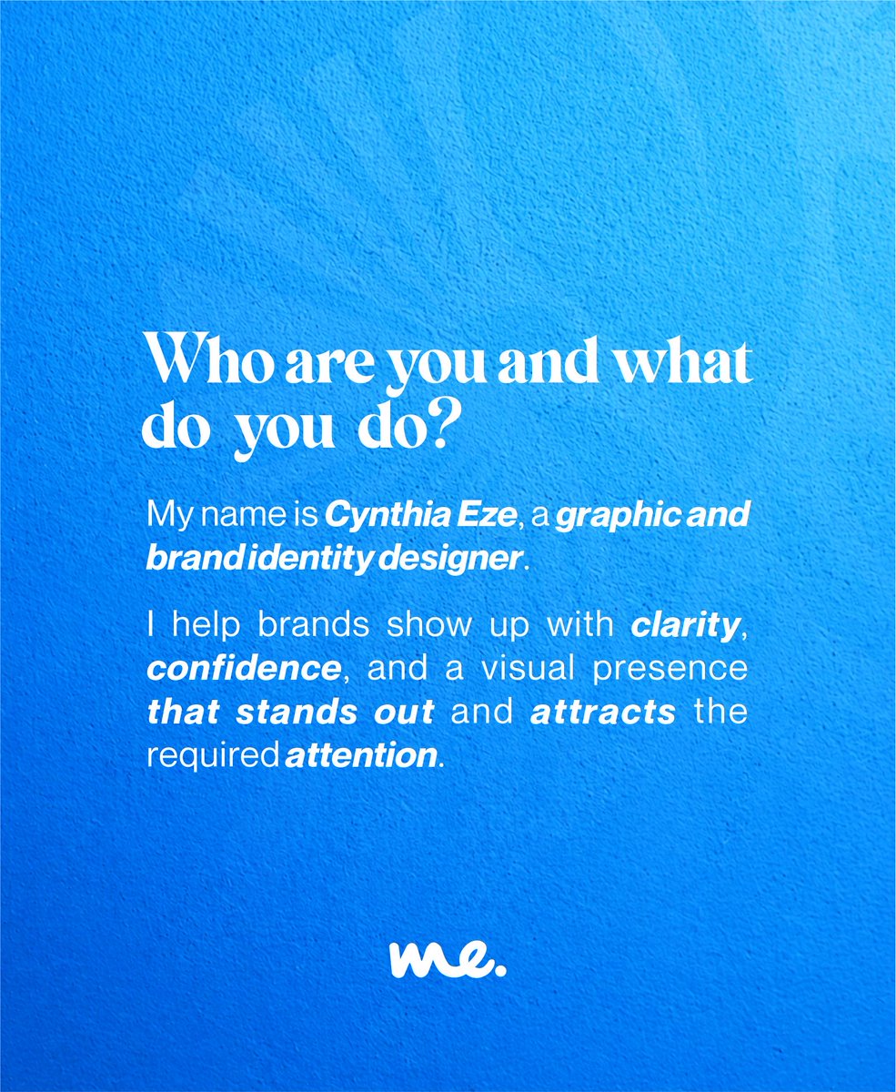 TekmeAgency's tweet image. Meet Cynthia 👋🏾
Brand Identity Designer.

Clean ideas. Solid execution.

Featured Creative for May 💛

#MeetMe #Tekme #trend