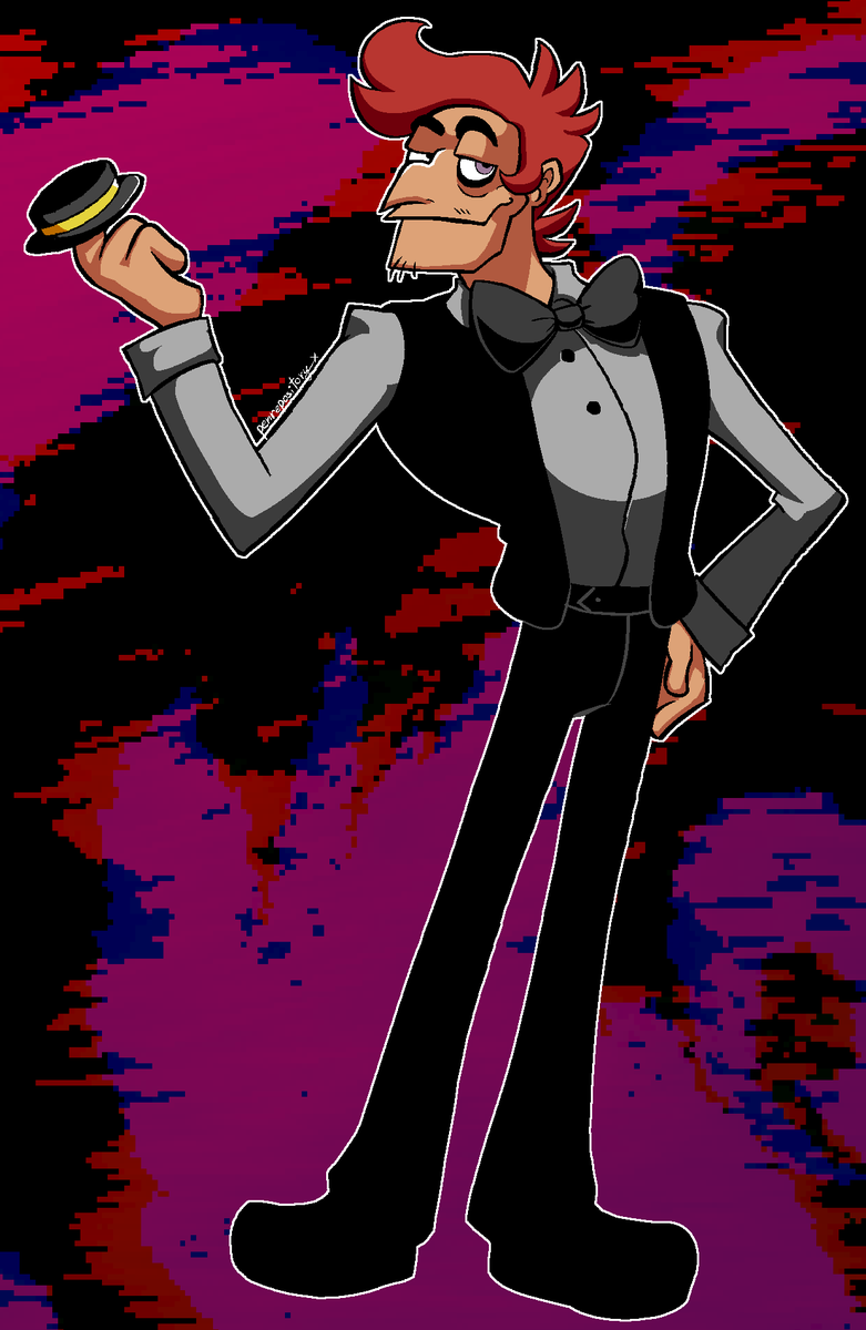 penrepository_X's tweet image. frickguards oc based on the funny concept I had where he's the aforementioned cousin with the fancy vacuum that fritz taped the cupcake onto

#frickbears3 #fivenightsatfrickbears3