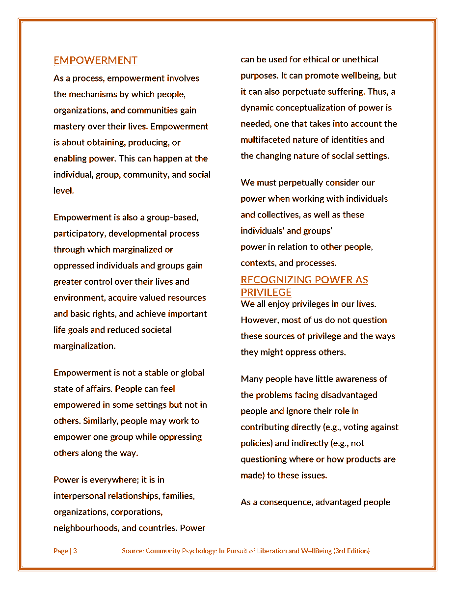 cwcskenya's tweet image. We can help facilitate others to empower themselves through interventions we help design, create, or implement - but we do not empower others.
#Power
#Privilege
#Empowerment
#CommunityPsychology