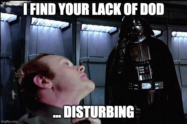 SummitAgile's tweet photo. I find your lack of DoD... disturbing 😆 😆 🤣 https://t.co/fpXNXrMzIn
