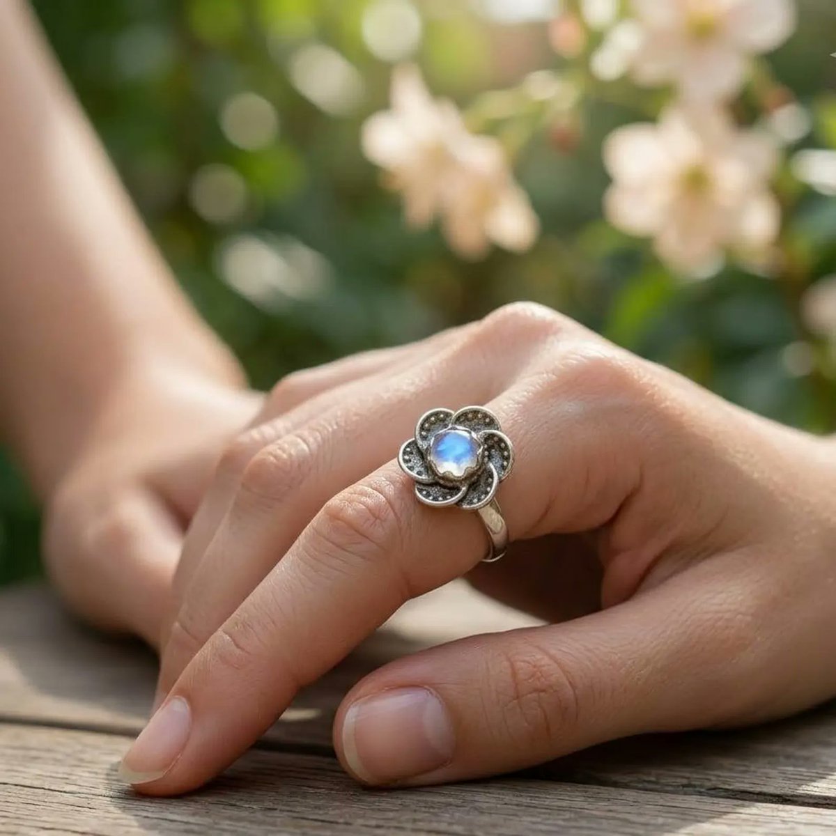 crystalhevan925's tweet image. Rainbow Moonstone sterling silver ring with oxidized flower design ✨ Natural gemstone glow, perfect June birthstone gift for her. Elegant, boho, and timeless for everyday wear 💙 #Moonstone #SilverRing
Order Now: etsy.com/listing/449729…
etsy.com/shop/CrystalHa…